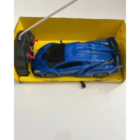 Resim Mavi Su Dünyası Uzaktan Kumandalı Şarjlı Robot Olan Araba 21 cm 1:18 Ölçekli Yarış Arabası Mavi 