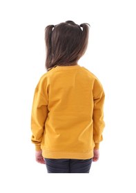 Resim Zuzunga Basic Bisiklet Yaka Şardonlu Çocuk Sweatshirt 3-10 Yaş Hardal 