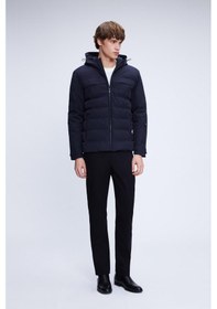 Resim Hatemoğlu Lacivert Regular Fit Hakim Yaka Kapüşonlu Kaban 22191024a002 005 Lacivert 
