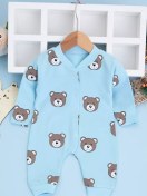 Resim Nayinom Yenidoğanlar İçin Zımba Detaylı Tulum 209408084 Açık Mavi 