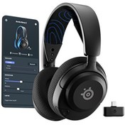 Resim Steelseries Arctis Nova 5P Wireless & BT Siyah Gaming Kulaklık 
