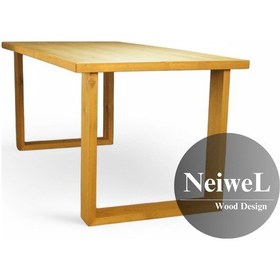 Resim Neiwel Doi Doğal Ahşap Toplantı Masası x 100 x 220 Açık Ceviz 