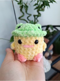 Resim KREATİF TASARIM Şapkalı Civciv Amigurumi El Örgüsü Oyuncak 