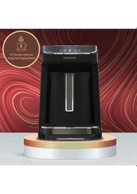 Resim Kıvam Antrasit Geniş Hazneli Akıllı Yerleştirme Patentli Türk Kahve Makinesi 