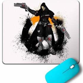 Resim Kendim Seçtim Overwatch Reaper Heroes Steam Logo Mouse Pad 