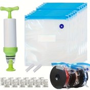 Resim 3D Baskı Malzemeleri Depolama Çantası Vakum Seti, Kurutucu / Emme Klipsi / Vakum Pompası ile 3D Yazıcı Kurutma Çantası, 29.97 * 34.04 cm PLA, PETG, TPU için Uygun En Çok 0.25 / 0.5 / 1.0 KG 3D Yazıcı Uzun Makaralar ve Tel Rulolar 