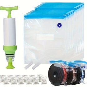 Resim 3D Baskı Malzemeleri Depolama Çantası Vakum Seti, Kurutucu / Emme Klipsi / Vakum Pompası ile 3D Yazıcı Kurutma Çantası, 29.97 * 34.04 cm PLA, PETG, TPU için Uygun En Çok 0.25 / 0.5 / 1.0 KG 3D Yazıcı Uzun Makaralar ve Tel Rulolar 