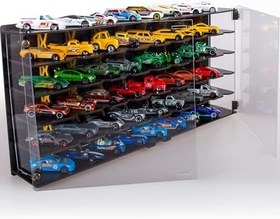 Resim Pleksi Kapak 48 Araçlık 1/64 Hotwheels, Matchbox Uyumlu Hobi Oyuncak Araba Rafı Koleksiyon Model Araba Garajı 