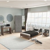 Resim Yurudesign New Home Genç Odası Seti Kahve-Beton Hm11-Cg 