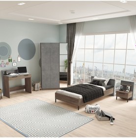 Resim Yurudesign New Home Genç Odası Seti Kahve-Beton Hm11-Cg 