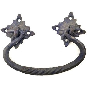 Resim Antika Tarz Dekoratif Pirinç Kazan Kulbu - 90x130 Mm, Oksit 0.45 CM 