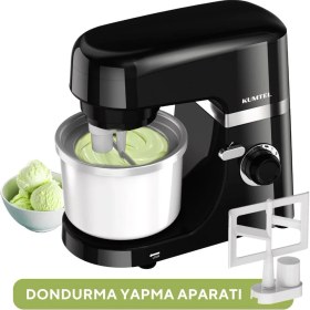 Resim Kumtel Siyah Hamur Yoğurma 1800WATT 4.5lt Dondurma Yapma Aprt. Sm-02 
