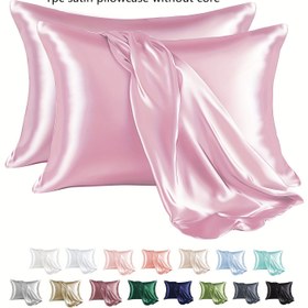 Resim 1 adet Saten Yastık Kılıfı 50.8x76.2cm - Yumuşak 85gsm Kırışıklık Olmayan Polyester, Şık Zarf Kapama, Makinede Yıkanabilir, Yurt ve Misafir Odası Dekoru için İdeal, Beyaz/Siyah, Yurt Odası Temel Gereksinimleri|Şık Yastık Kılıfı|Pürüzsüz Dokusu, Yatak için Yastık Kılıfları 