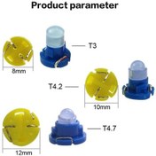 Resim Beyaz 10 Adet T5 T4.7 T4.2 T3 Smd Kama Pano Araba Metre Led Ampul Motosiklet Lambası T3 