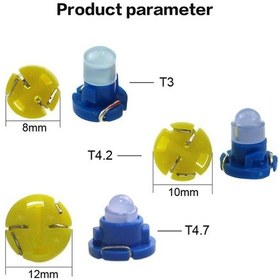 Resim Beyaz 10 Adet T5 T4.7 T4.2 T3 Smd Kama Pano Araba Metre Led Ampul Motosiklet Lambası T3 