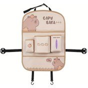 Resim Xuweiwei Kapibala Sevimli Domuzcuk Tasarimli Araba Koltugu Duzenleyici Dayanikli Suni Deri Seyahat 