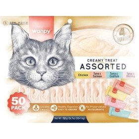 Resim Karışık 4 Lezzetli Krema Kedi Ödülü 50x14 Gr 