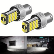 Resim 2 adet 1156 Ba15s P21w Led Araba Işıkları Geri Vites Yedek Lambaları Gündüz Farları 6000K Beyaz 1200Lm Süper Parlak Led 