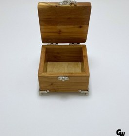 Resim Doğal Ahşap Takı Kutusu Ahşap Saklama Kutusu Kiraz Ağacı Boy:12cm En:12cm Yük:8cm 