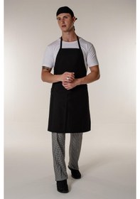 Resim Siyah Aşçı Ve Mutfak Askılı Önlük-Siyah 