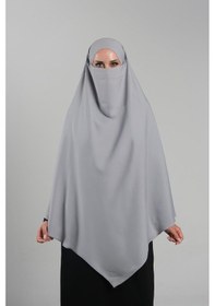 Resim Hürrem Bone Koyu Gri Pratik Hazır Geçmeli Tesettür Eşarp Krep Bağcıklı Çift Katlı Sufle Hijab 2314 23 Koyu Gri 