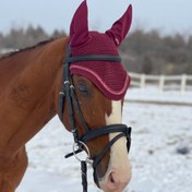 Resim tgw binicilik At Kulak Bonnet - Uçuk Maskesi ve Güneş Koruma Kapüşonu Ayarlanabilir Askı ile, Nefes Alabilen Ağ, Zarif Burguncu/Kırmızı Renkli Binicilik, Eğitim, İstasyon için - El Yapımı At Kulak Ağı Binicilik Kullanımı, Binicilik Aksesuarları, Dekoratif Binicilik Ekipmanları, Dayanıklı Yapı, İstasyon Yöneticileri 