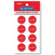 Resim Rubenis Sticker Kemal Atatürk İmzası Figürlü 10'lu Paket 80 Çıka 