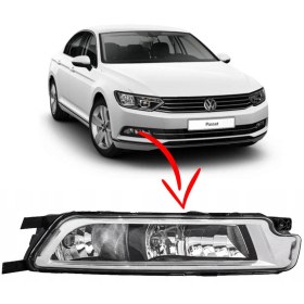 Resim Vasspart Volkswagen Passat B8 2015-2019 Sis Farı Gündüz Farlı Sağ Yolcu Tarafı - 3G0941662H 