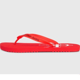 Resim Calvin Klein Beyaz - Turuncu Erkek Plaj Terliği BEACH SANDAL 