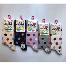 Resim Dündar Kız Çocuk Pamuk Desenli Çorap - 12 Adet 