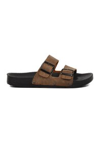 Resim Pierre Cardin Pc-7241 Vizon Nubuk Çift Bantlı Erkek Terlik 001 