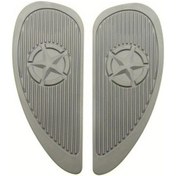 Resim Gri 2 Adet Motosiklet Parçası Klasik Vintage Motosiklet Tankı Dizlik Retro Motosiklet Gaz Yakıt Deposu Kauçuk Çıkartmalar Ped Koruyucu Kılıf 