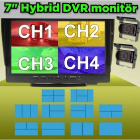 Resim 2 Adet Ledli Metal Kasa Kamera Ve 7 İnç Dvr Monitör Seti 