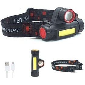 Resim Şarj Edilebilir Mir Led Kafa Feneri Mir Led Kafa Feneri Ct-9120 Siyah 