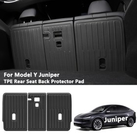Resim For Tesla Model Y Juniper 2025 İkinci Sıra Koltuk Arkası Koruyucu, TPE Tüm Hava Durumlarına Dayanıklı Su Geçirmez Koltuk Arkası Koruyucu, Bagaj Bölücü Kargo Bagaj Lineri, Araba İçi Kir Geçirmez Aksesuar, Araba İçi Geliştirme | Şık Siyah Bitiş | Kabartmalı Dokulu Tasarım, Araba İçin Kargo Linerleri 