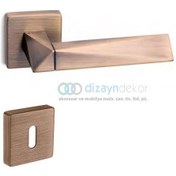 Resim Agate Rozetli Kapı Kolu Antik Bronz - Oda 