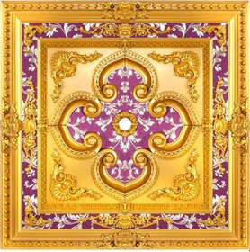 Resim Kare Altın Saray Tavan Göbek 90*90 cm 