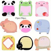 Resim 15/30 Adet Sevimli Hayvan Yapışkan Notlar - Şirin Panda, Kurbağa, Aslan ve Daha Fazlası Tasarımlarla Parti Çantası Dolgusu, Sınıf Ödülleri & Yaratıcı Oyunlar İçin Mükemmel | Renkli Yapışkan Notlar 