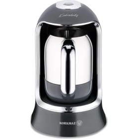 Resim KORKMAZ Kahvekolik Otomatik Kahve Makinesi Antrasit A860-15 