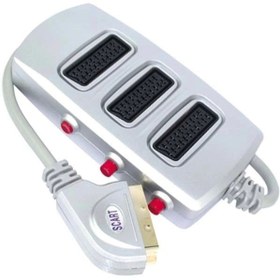 Resim shopwave SCART DAĞITICI 3 Lİ SİLVER BUTONLU (ELEKTROMER) (5047) 