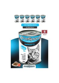 Resim Prosport Chunk Somonlu 6'lı Yetişkin Kedi Konserve Yaş Mama 400 Gr 6 