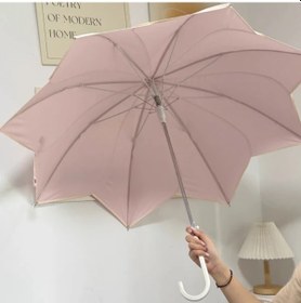 Resim Elmpaly Otomatik Açılıp Kapanan Uv Koruma Pembe Şemsiye, Plaj Ve Seyahat İçin 