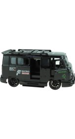 Resim Erzi Oyuncak Minibüs Işıklı Sesli Duman Çıkaran Sürtmeli Minibüs Siyah 