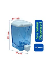Resim Wespa Plastik Şeffaf Sıvı Sabun Dispenseri 500 ml. 