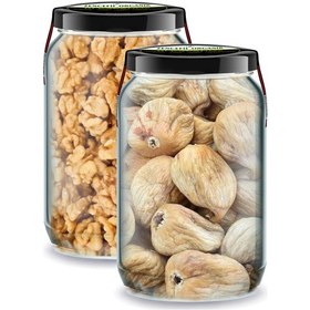 Resim Dağ İnciri Kurusu + Kaman Cevizi İçi Bi Kavanoz 660 Cc'lik Cam Kavanozlarda Kuru İncir + Ceviz İçi Diğer 