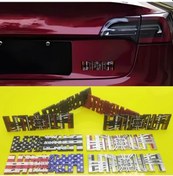 Resim Honeybeeshop Tesla Model 3 X Y S Metal Rozet Kırmızı Siyah Yüksek Performanslı Çinko Alaşım Dekor 