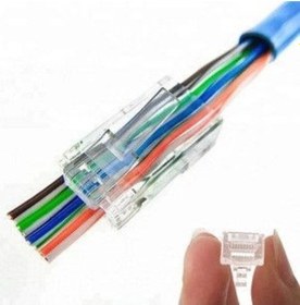 Resim Ez Rj45 Cat6 Açık Uçlu Soket Cat6 Konnektör 10 Adet Jack 