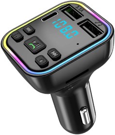 Resim Genel Markalar Fm Handsfree Bluetooth Modülatör MP3 Player Type-C Çıkışlı Araç Şarj Aleti 