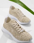 Resim Bambi Bej Triko Kadın Sneaker K01868000182 