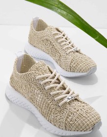 Resim Bambi Bej Triko Kadın Sneaker K01868000182 